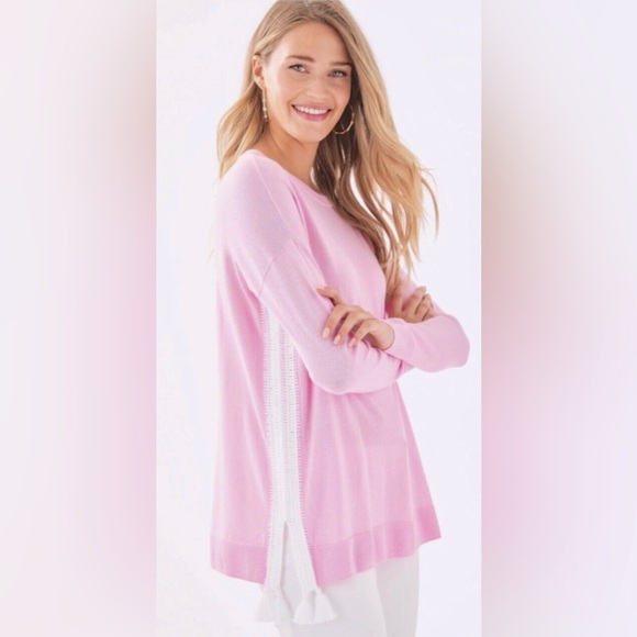 Lilly Pulitzer NWT Damara Coolmax Sweater Pink Blossom $138 Size XXS - Picture 1 of 10